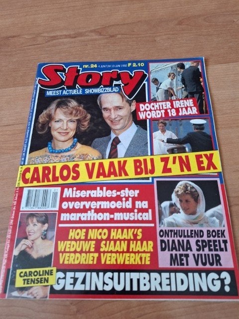 Story 1992 Prinses Diana Bassie & Adriaan Cats Sharon Stone, Verzenden, Gelezen, Overige typen