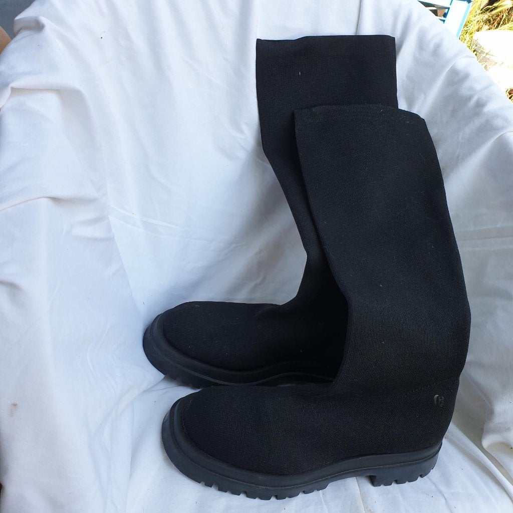Stoere hoge zwarte laarzen. Mt 41 merk Cuccoo, Hoge laarzen, ., Zwart, Ophalen of Verzenden