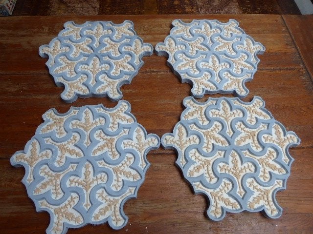 4 grote gipsen ornamenten., Ophalen of Verzenden