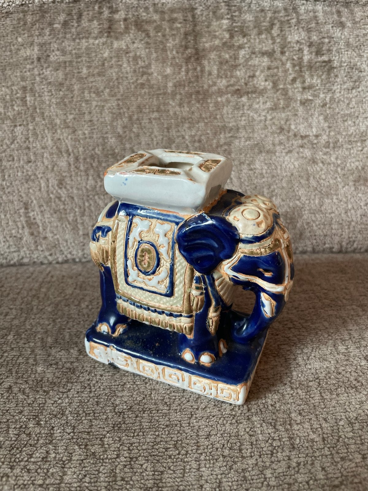 Vintage keramieken olifant - Oosterse stijl decoratie, Ophalen