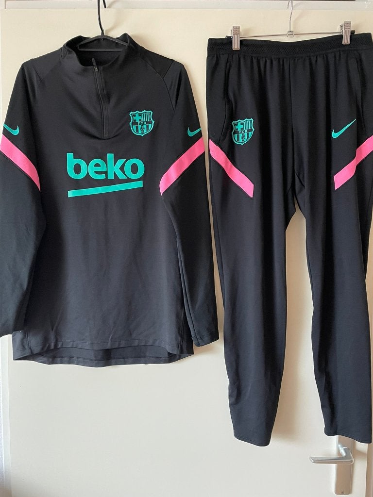 FC Barcelona Nike Trainingspak Maat M Zwart, Maat 48/50 (M), Zwart, Nike, Ophalen of Verzenden