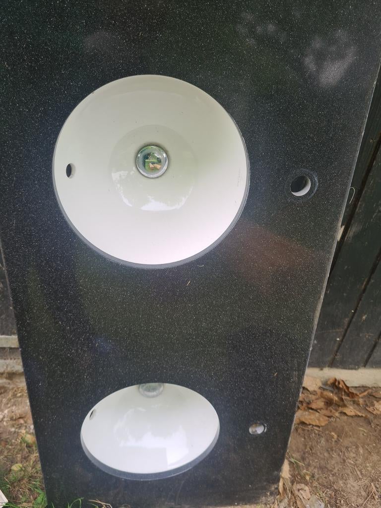 Dubbele wastafel Villeroy & Boch met graniet blad, Doe-het-zelf en Verbouw, Sanitair, Ophalen of Verzenden, Gebruikt, Steen, Wastafel
