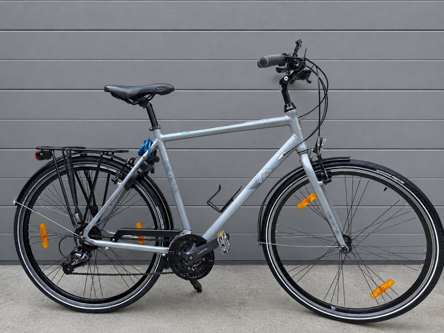 Herenfiets Minerva - aluminium frame, Fietsen en Brommers, Versnellingen, Zo goed als nieuw, 57 tot 61 cm, Ophalen