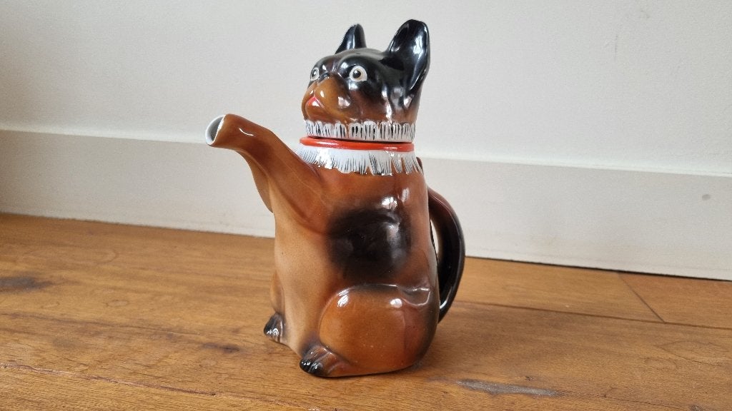 Bijzondere vintage bulldog-theepot – Duitsland, model 6535, Antiek en Kunst, Ophalen of Verzenden
