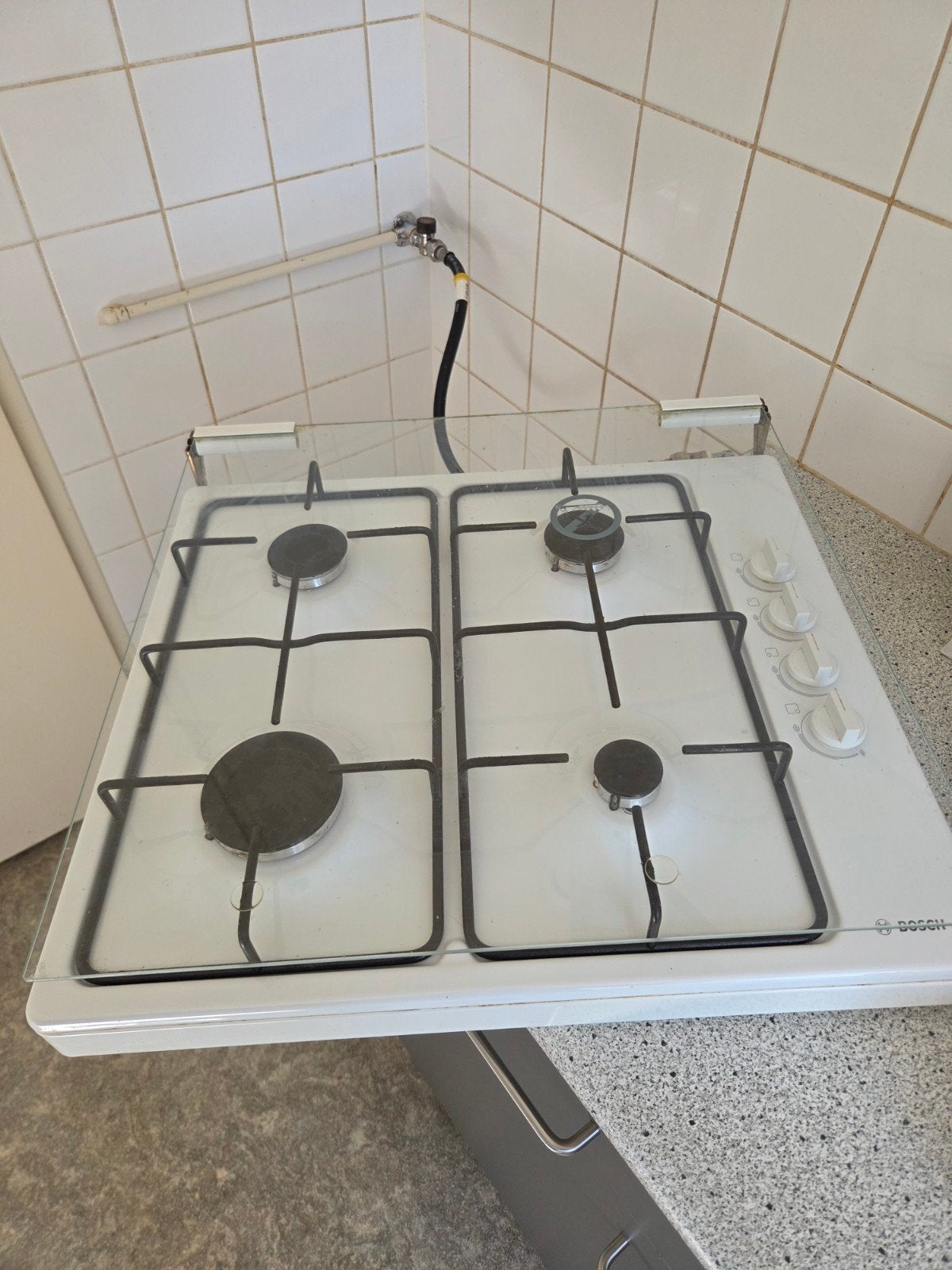 bosch gaskookplaat gas met electronische ontsteking, Ophalen of Verzenden, Vrijstaand, Gas, 4 kookzones