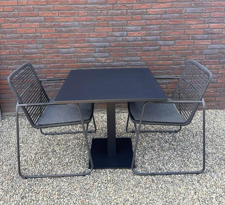 4 Seasons Outdoor Elba tuinset/balkonset (tafel + 2 stoelen), Tuin en Terras, Aluminium, Zo goed als nieuw, Tuinset, Eettafel