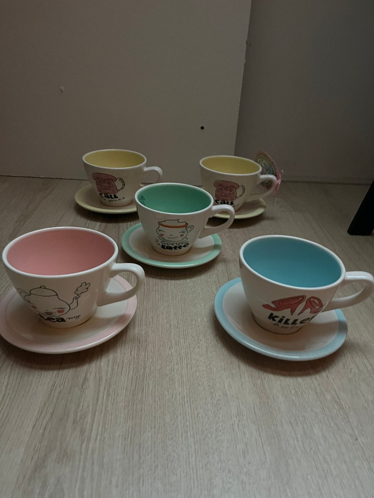 Blond Amsterdam kopjes met schotel Blondelicious, Ophalen, Aardewerk, Kop(pen) en/of Schotel(s)