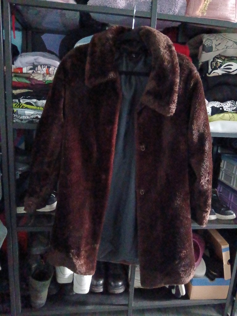 Faux fur jas, Bruin, Maat 42/44 (L), Ophalen of Verzenden, Onbekend