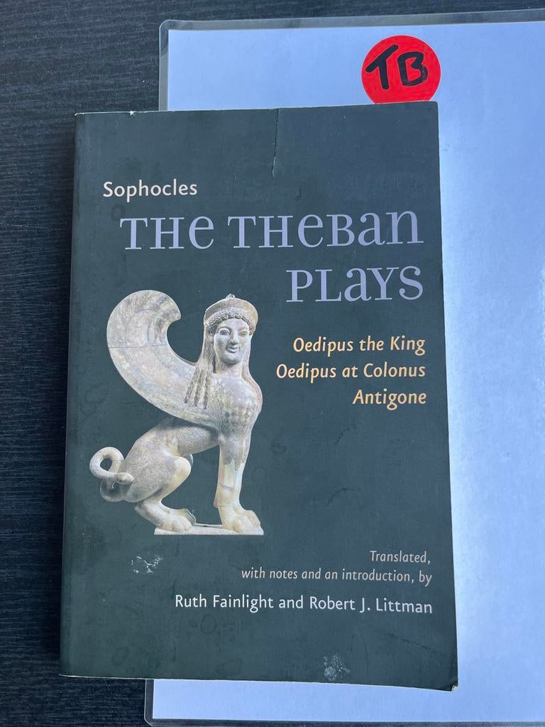 Sophocles - The Theban Plays (Oedipus, Antigone), Ophalen of Verzenden, Zo goed als nieuw, Wereld overig