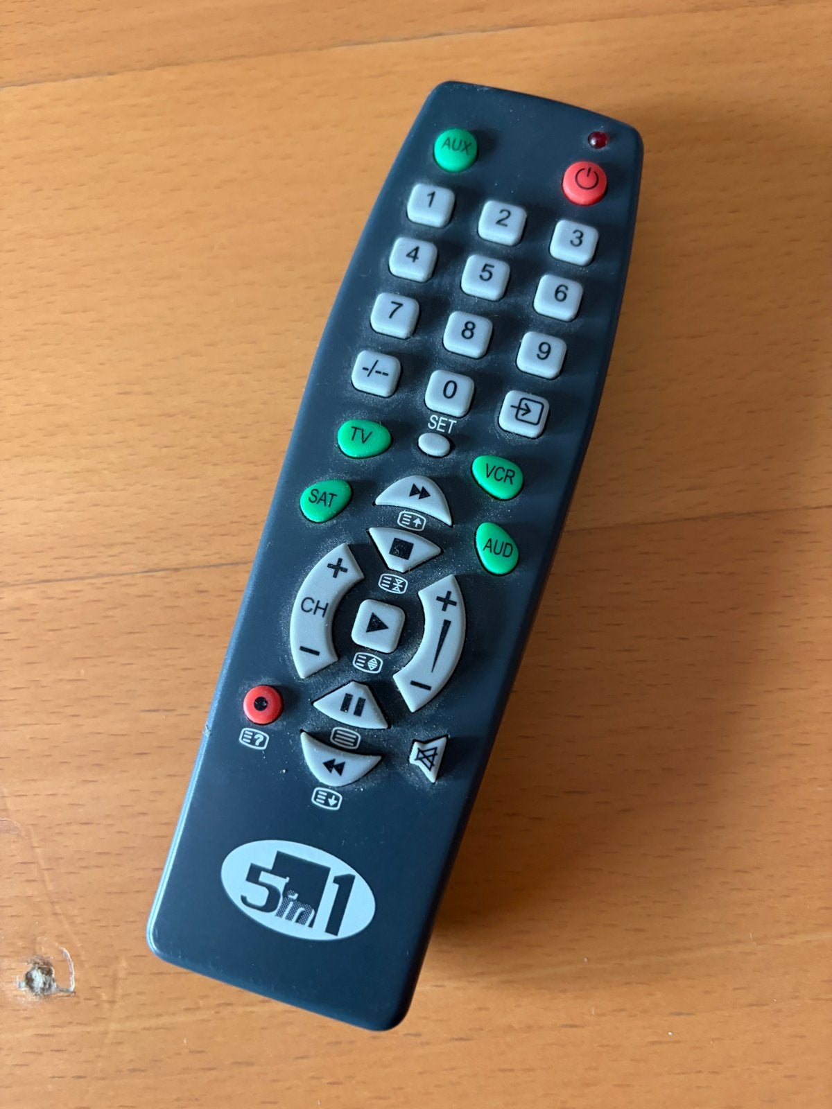 Universele afstandsbediening 5 in 1 voor TV, SAT, DVD, VCR,, Ophalen, Gebruikt, Universeel, Dvd