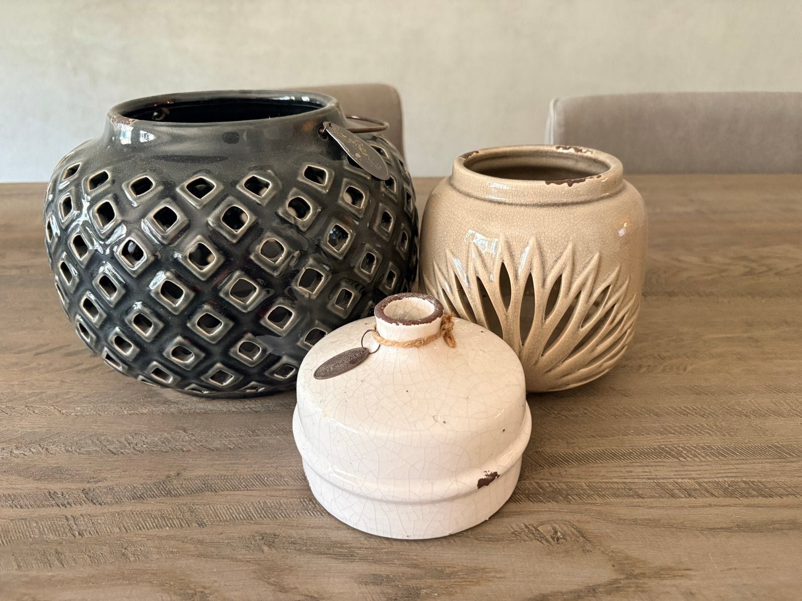 Riverdale accessoires: set van 3 sfeervolle decoraties, Meerkleurig, Ophalen of Verzenden, Steen/keramiek, Landelijk