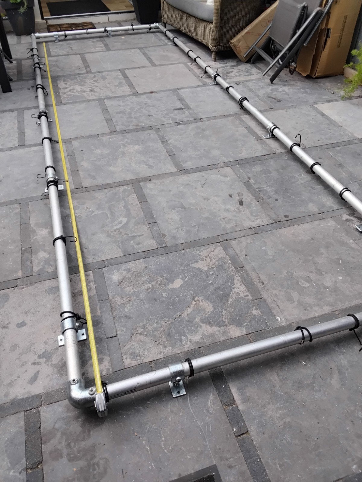 Aluminium buizen frame voor reclame of constructie, Ophalen, Zo goed als nieuw, Aluminium