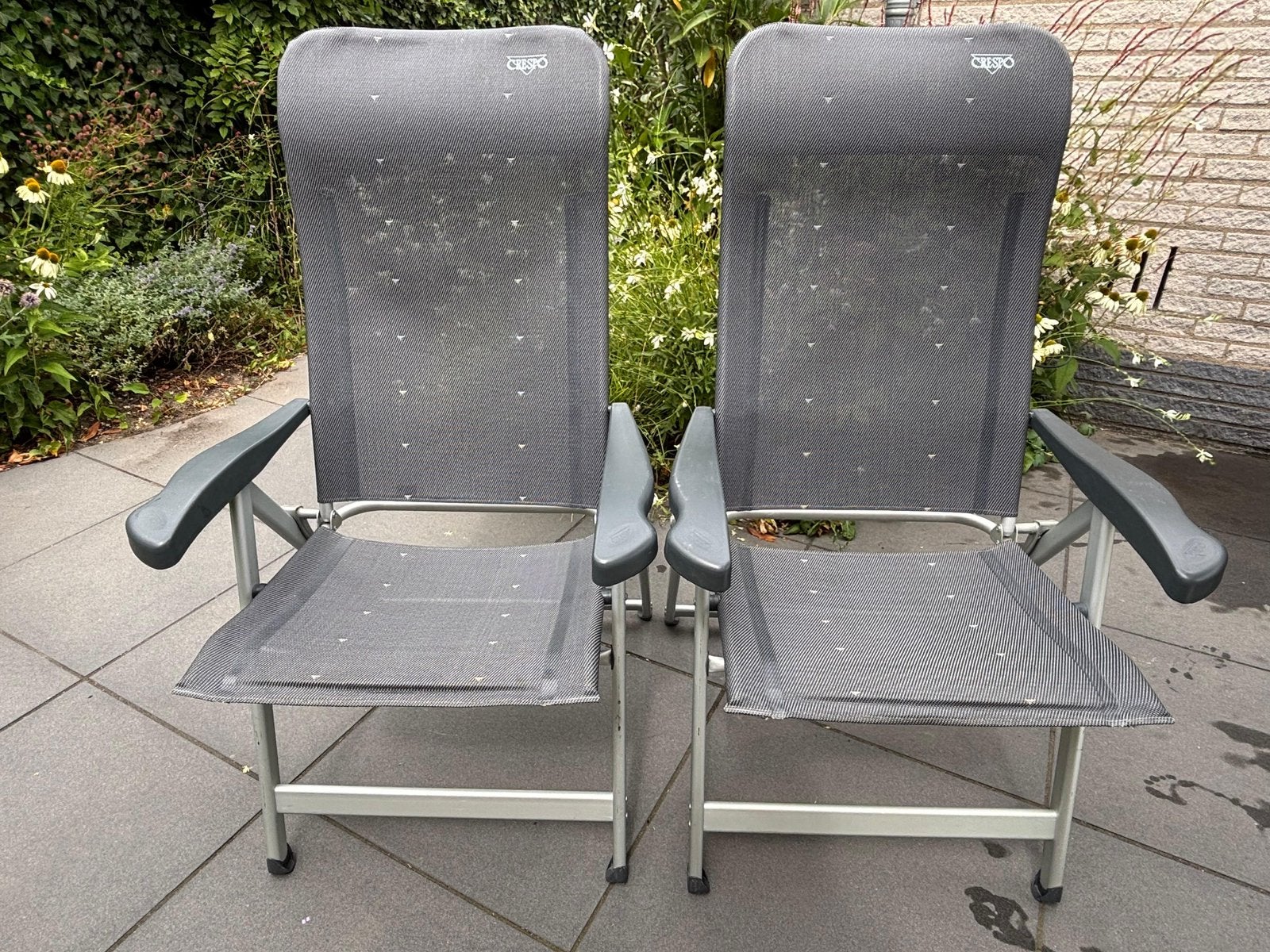 Crespo 237 Classic Standenstoel | Donkergrijs | 2 stuks, Ophalen, Gebruikt, Campingstoel