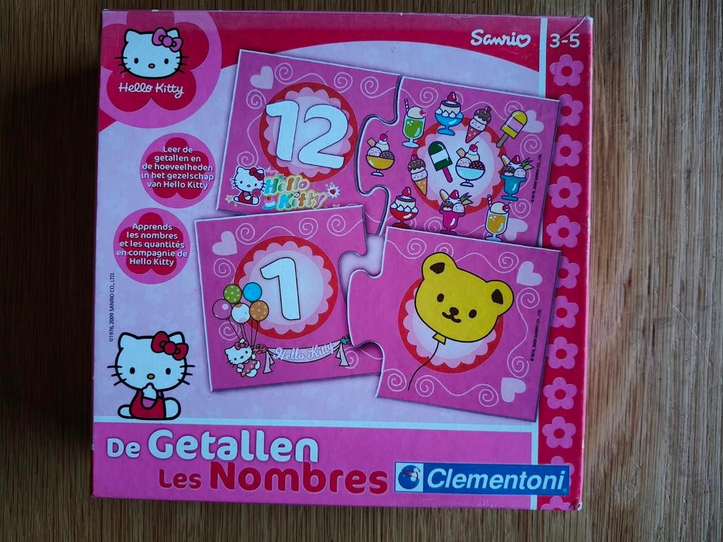 Hello Kitty Cijfer Puzzel - De Getallen Les Nombres, Ophalen, Gebruikt, Puzzelen