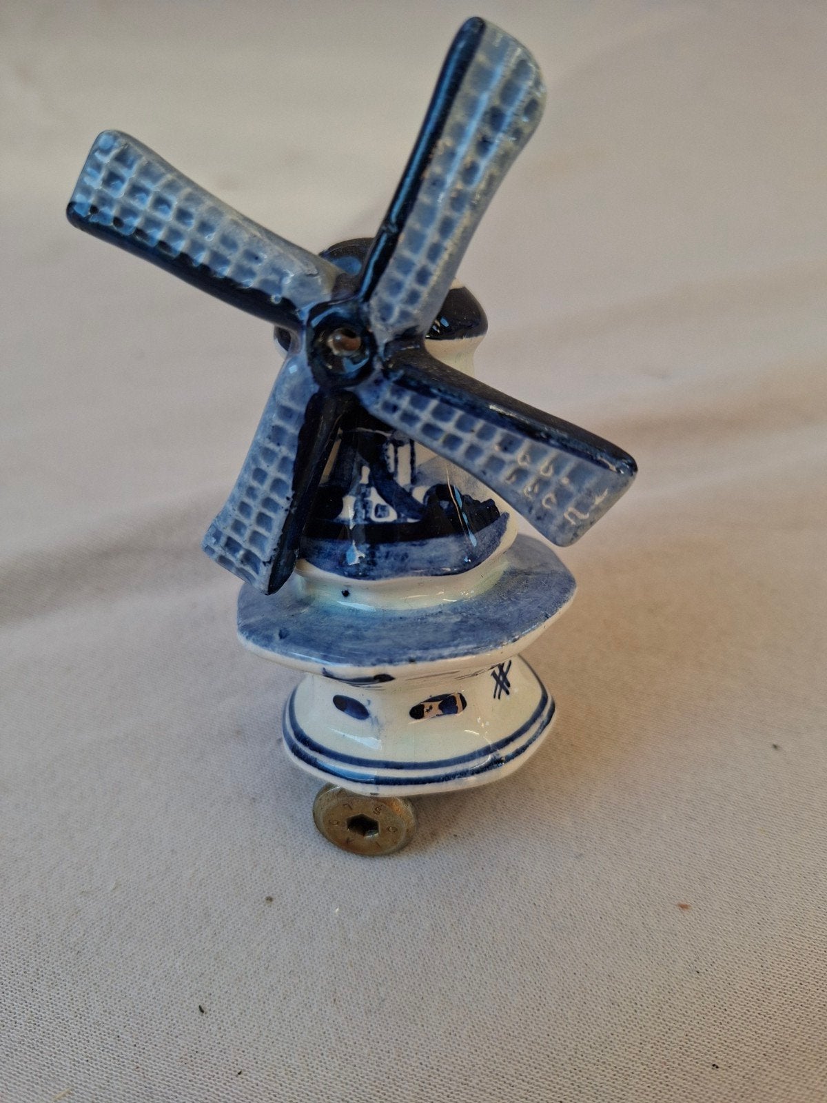 Delfts Blauw Windmolentje - Handgeschilderd, Antiek en Kunst, Ophalen
