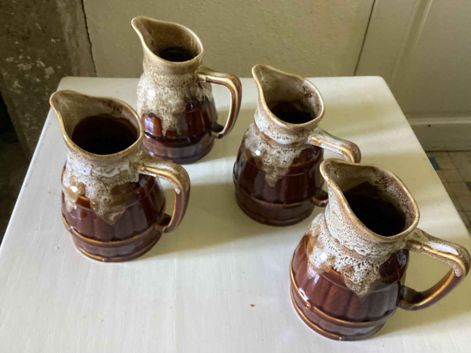 Retro.4 Schenkannetjes/Pitchers.’Vallauris Keramiek’, Ophalen of Verzenden