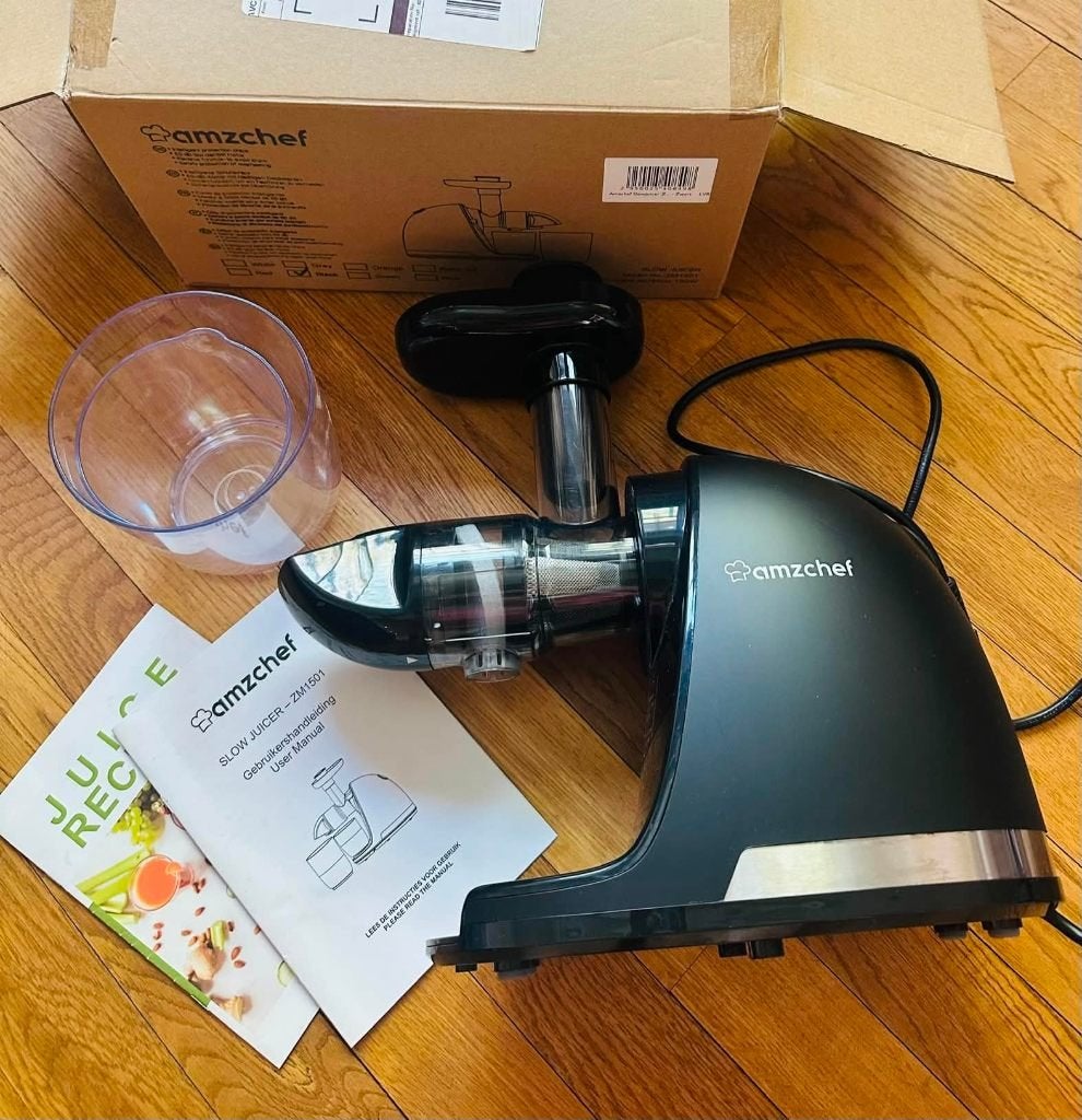 AMZCHEF Slow Juicer ZM1501 Excellent Condition Original Box, Witgoed en Apparatuur, Juicers, Ophalen of Verzenden, Zo goed als nieuw