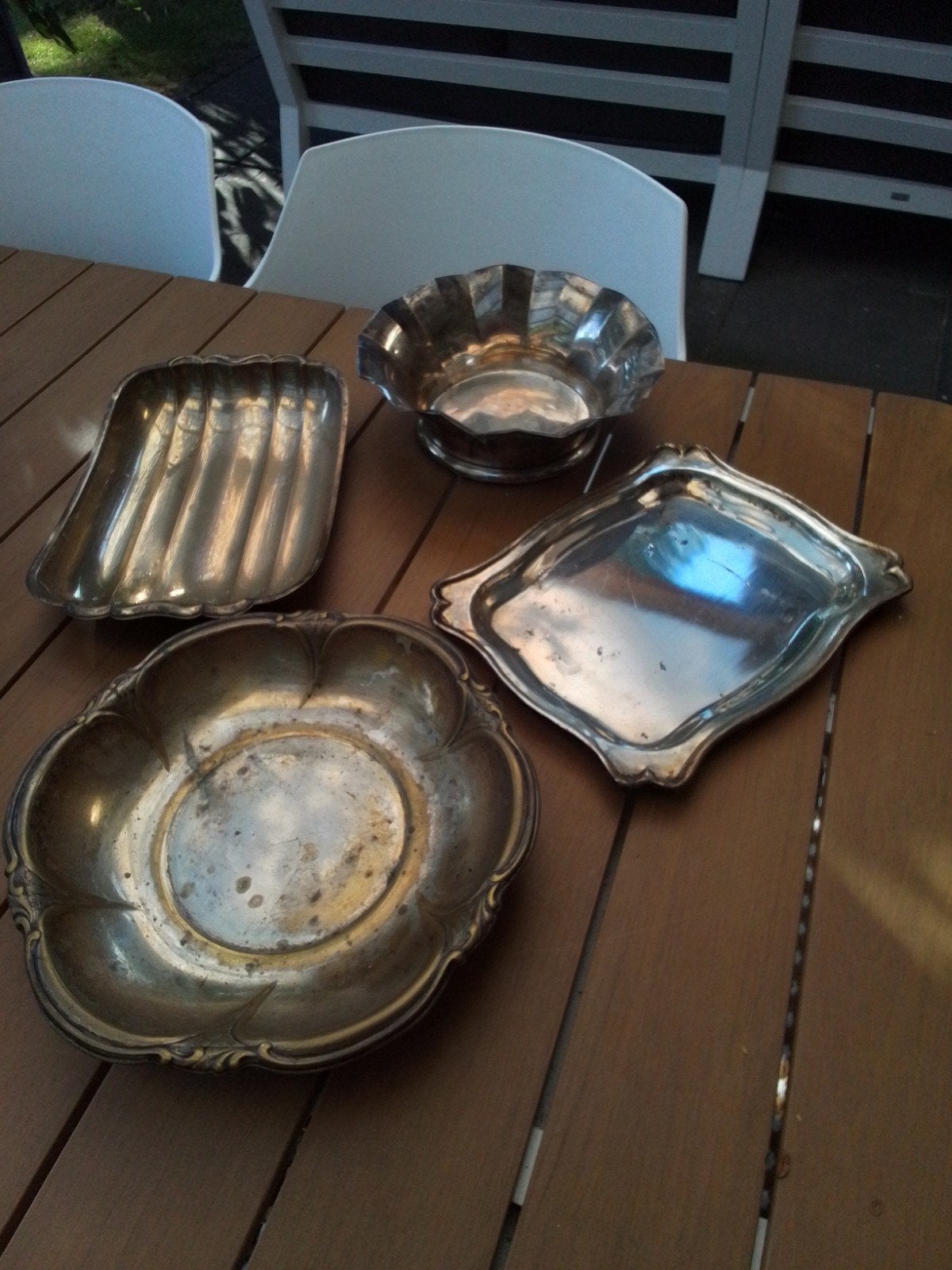 verzilverde schalen, Antiek en Kunst, Ophalen