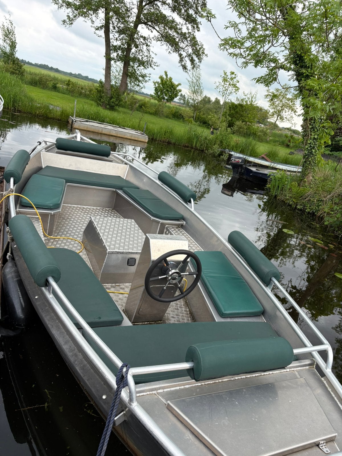 CE Aluminium zelflozende sloep 7/8 persoons elektrisch comp., Watersport en Boten, Overige merken, Binnenboordmotor, Ophalen of Verzenden