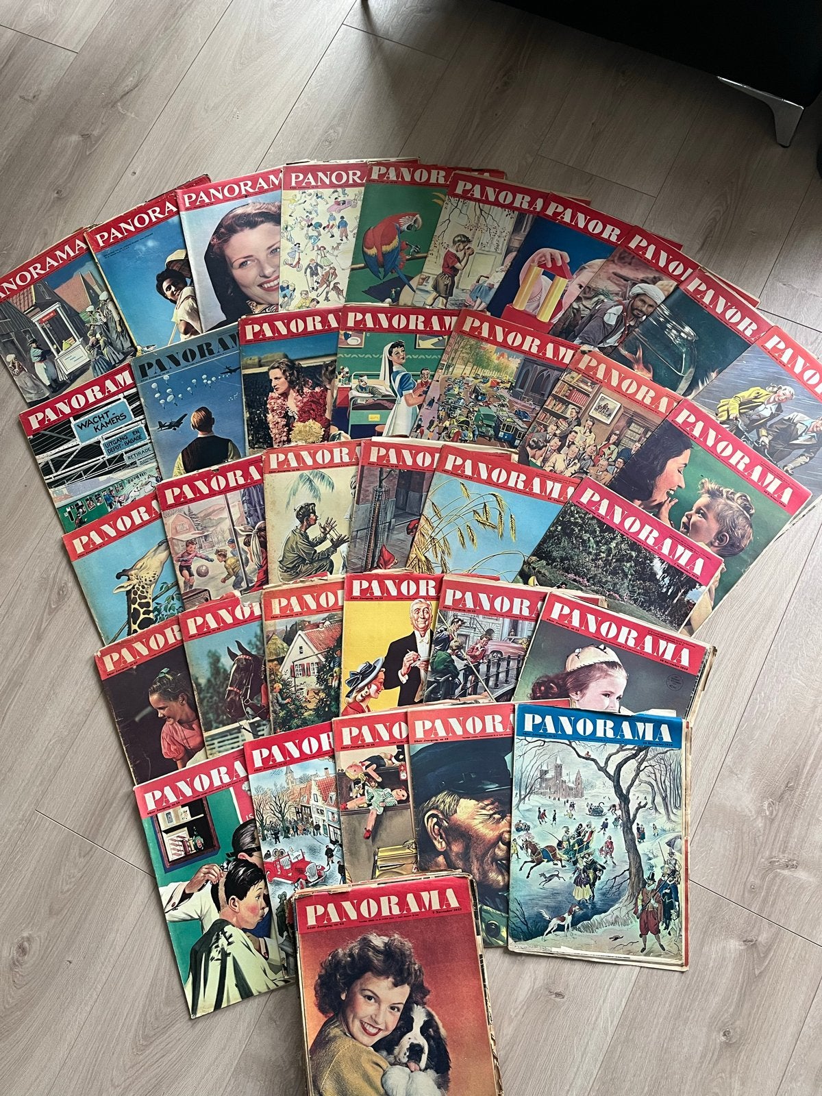 Stapel Panorama magazines uit 1949 en 1950, Ophalen of Verzenden, Gelezen, Overige typen