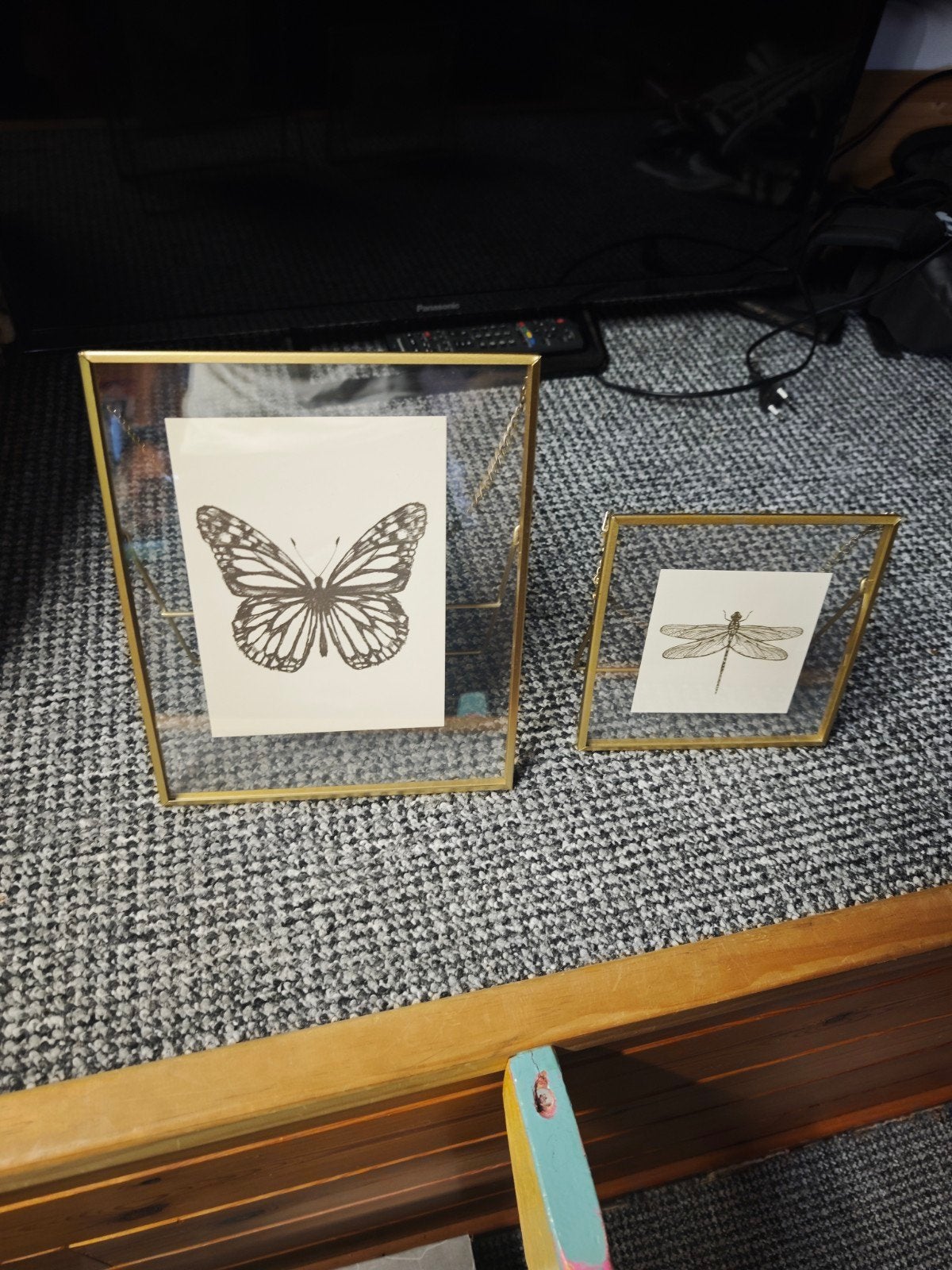 Set van 2 fotoframes met gouden randje, Ophalen of Verzenden, Zo goed als nieuw, Metaal, Goud