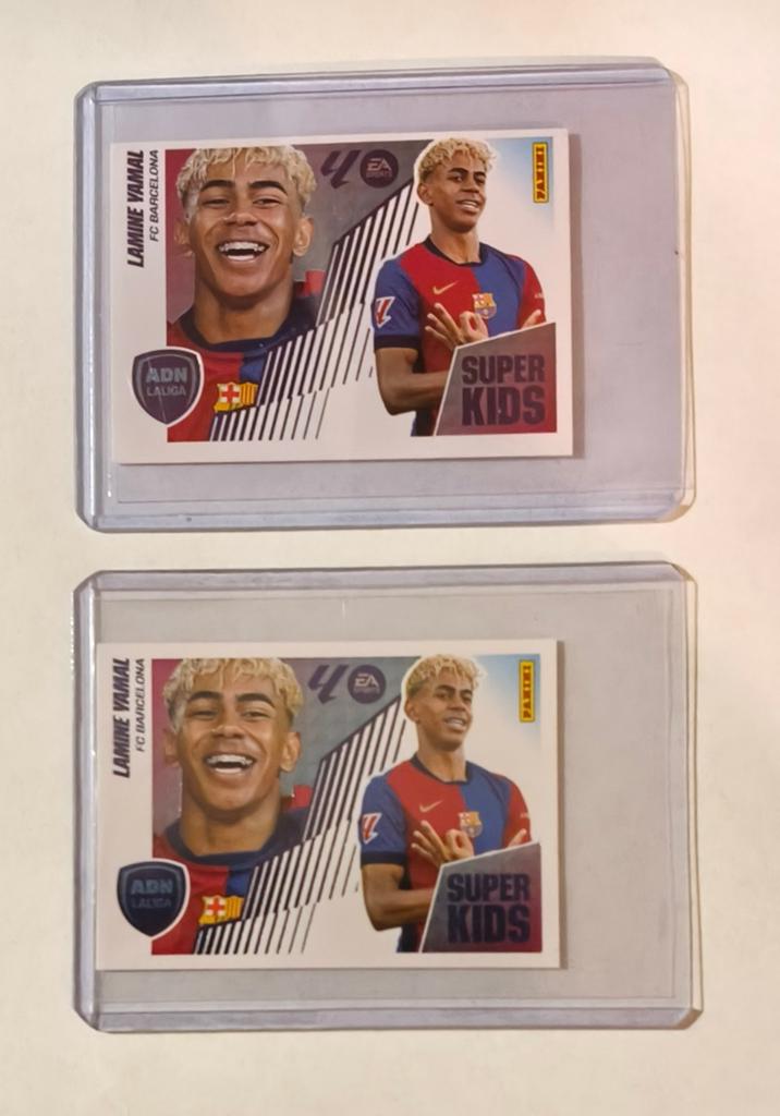 2 X Yamal Barcelona Panini La Liga, Ophalen of Verzenden, Zo goed als nieuw, Buitenlandse clubs, Poster, Plaatje of Sticker