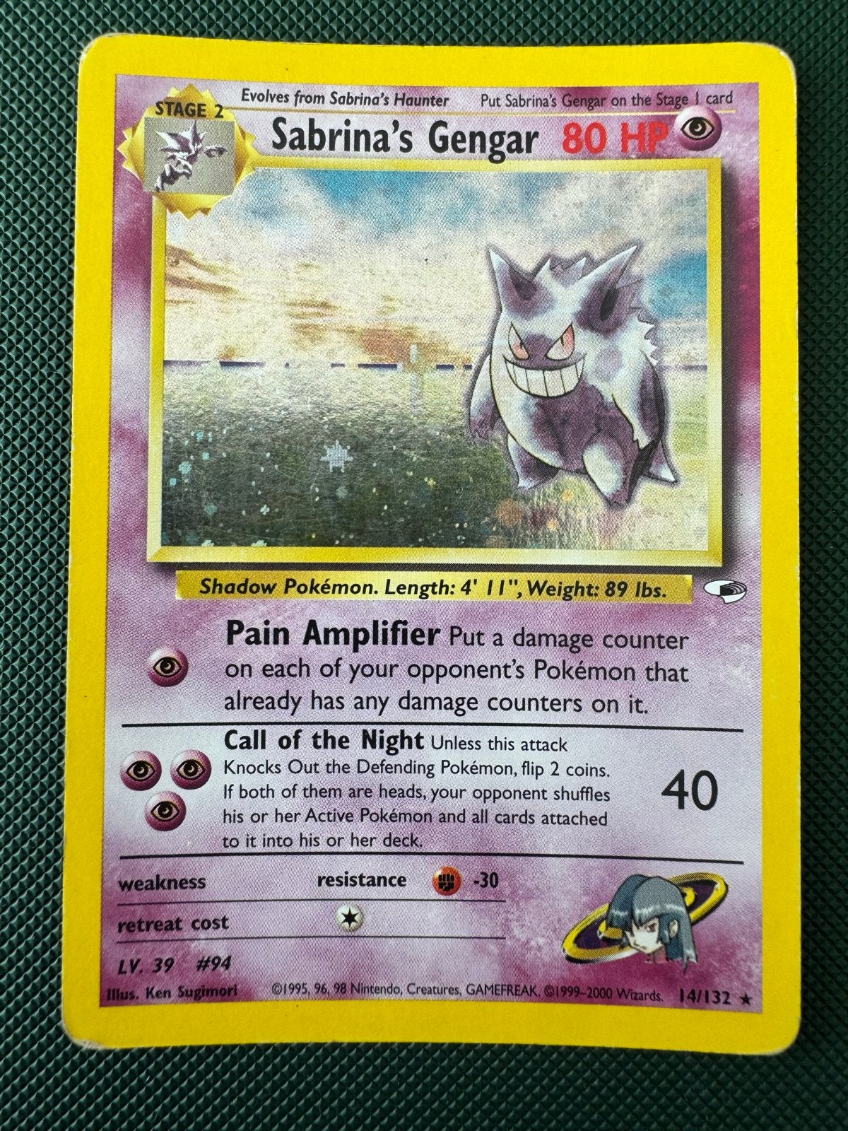 Pokémon Gengar Kaarten - Sabrina, skyridge,fossil, Ophalen of Verzenden, Gebruikt, Meerdere kaarten