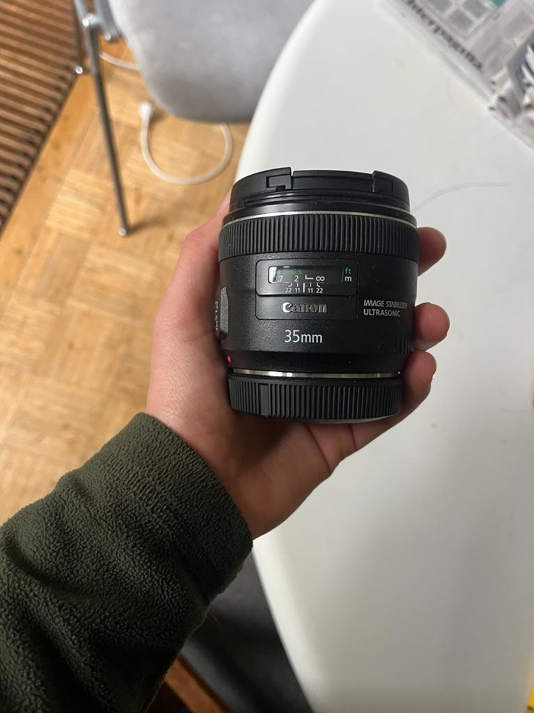Canon EF 35mm f/2.0 IS USM, Audio, Tv en Foto, Fotografie | Lenzen en Objectieven, Ophalen, Zo goed als nieuw, Groothoeklens