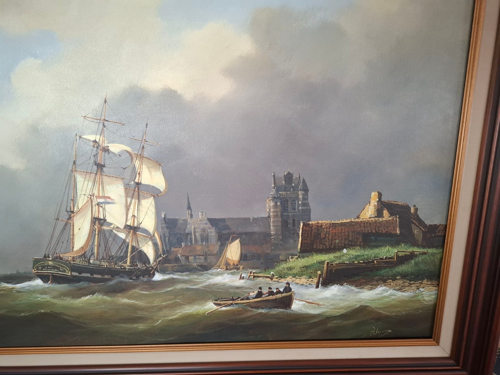 groot schilderij gesigneerd, Ophalen