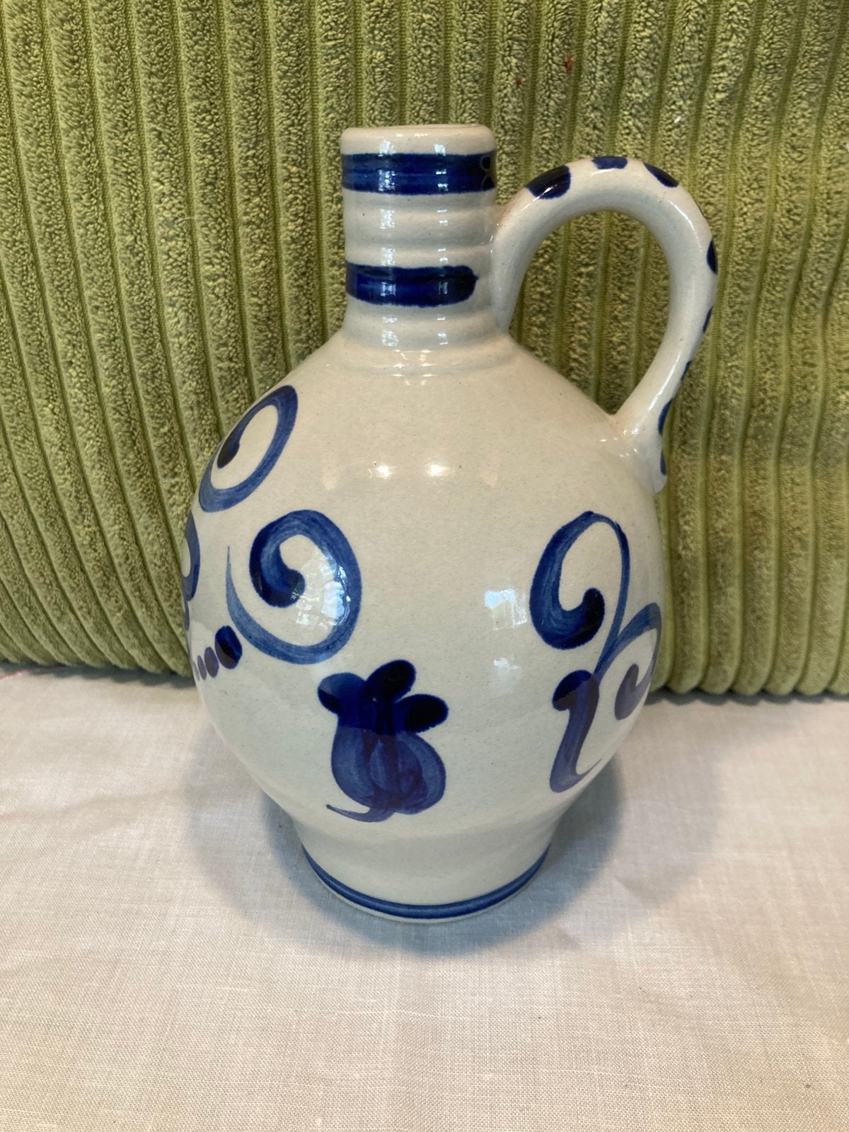 Blauw aardewerk kruikje Sonnema (140926), Ophalen of Verzenden