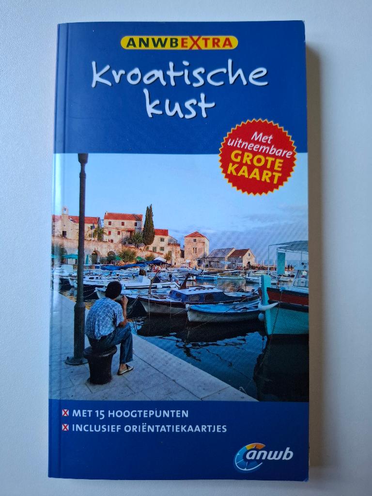 ANWB reisgids Kroatische kust + kaart       Kroatie, Gelezen, Europa, Ophalen of Verzenden, Reisgids of -boek