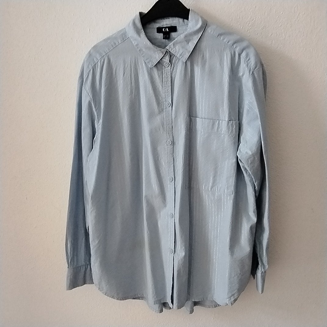 Blouse, Ophalen of Verzenden, Blauw, Halswijdte 41/42 (L)