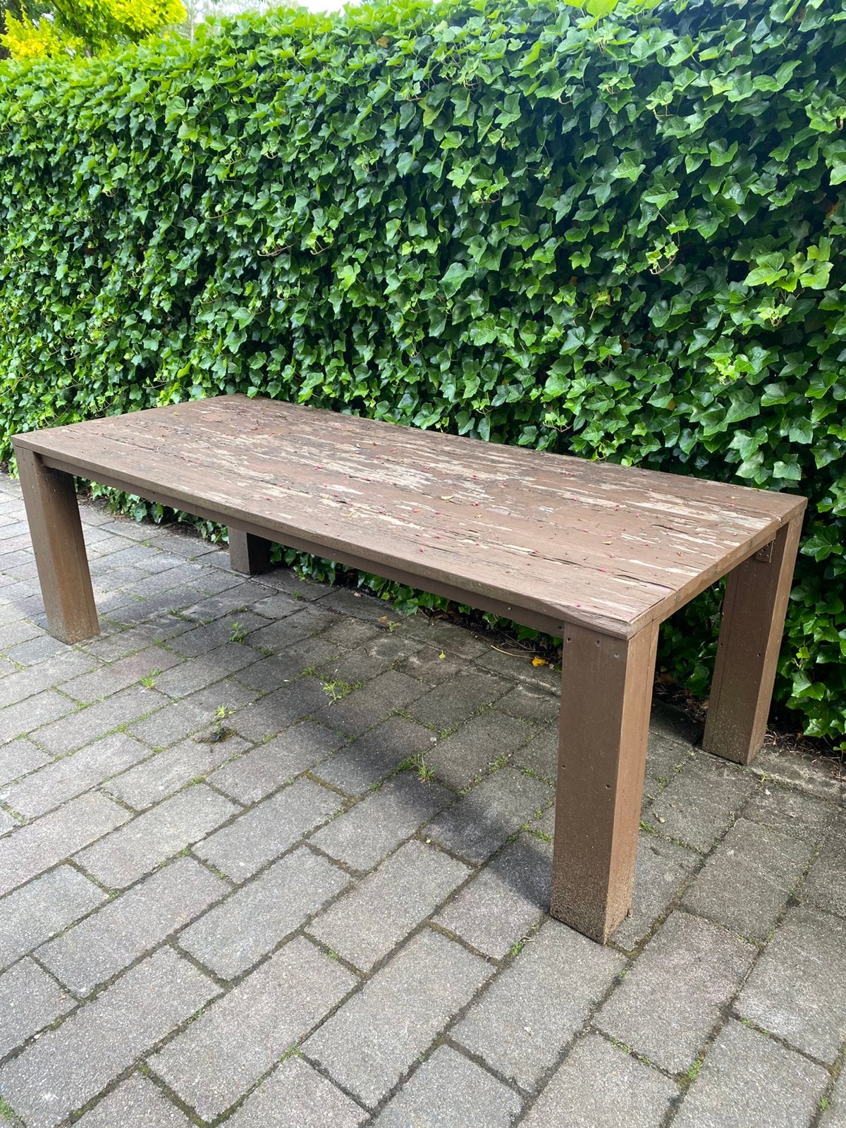 Tuintafel, Ophalen, Gebruikt, Rechthoekig, Hout
