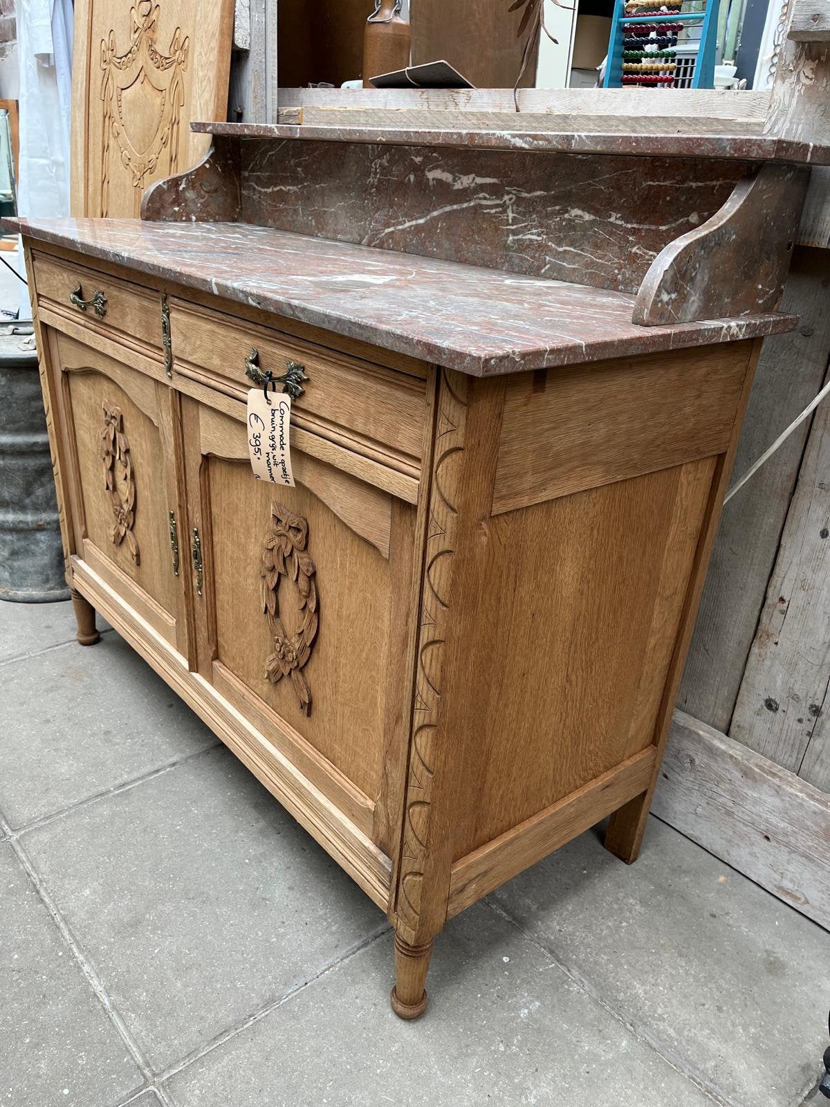 Franse eikenhouten commode, Ophalen