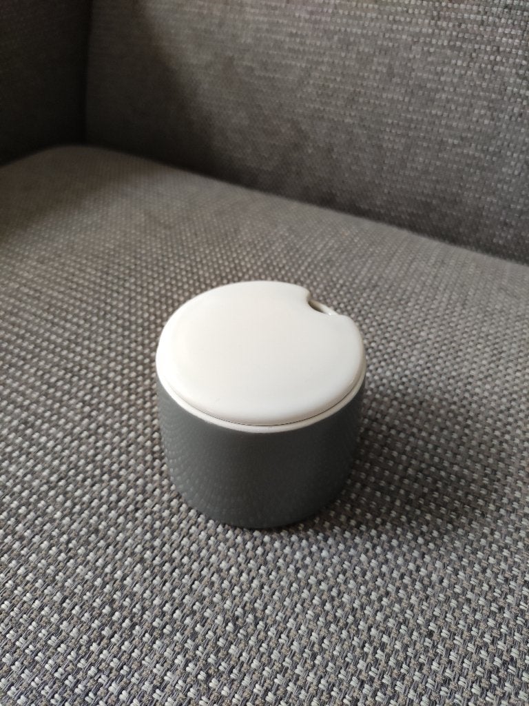 Stelton Emma suikerpot met deksel 0,15 L grijs, Overige typen, Ophalen of Verzenden, Zo goed als nieuw, Overige stijlen