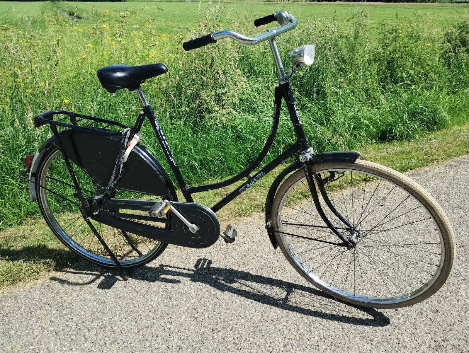 Nette zwarte weduwe damesfiets, Terugtraprem, Ophalen, Overige merken, 53 tot 56 cm