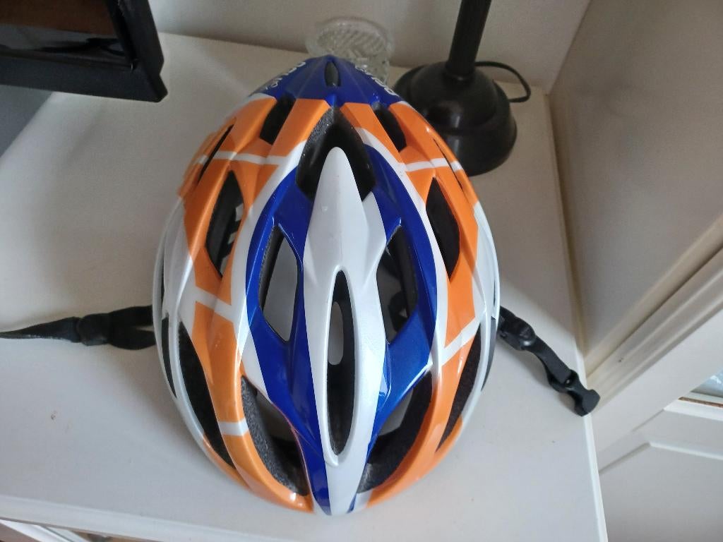 fietshelm retro Agu Rabo bank vintage, Fietsen en Brommers, Fietsaccessoires | Fietshelmen, Ophalen of Verzenden, Gebruikt, Heer of Dame