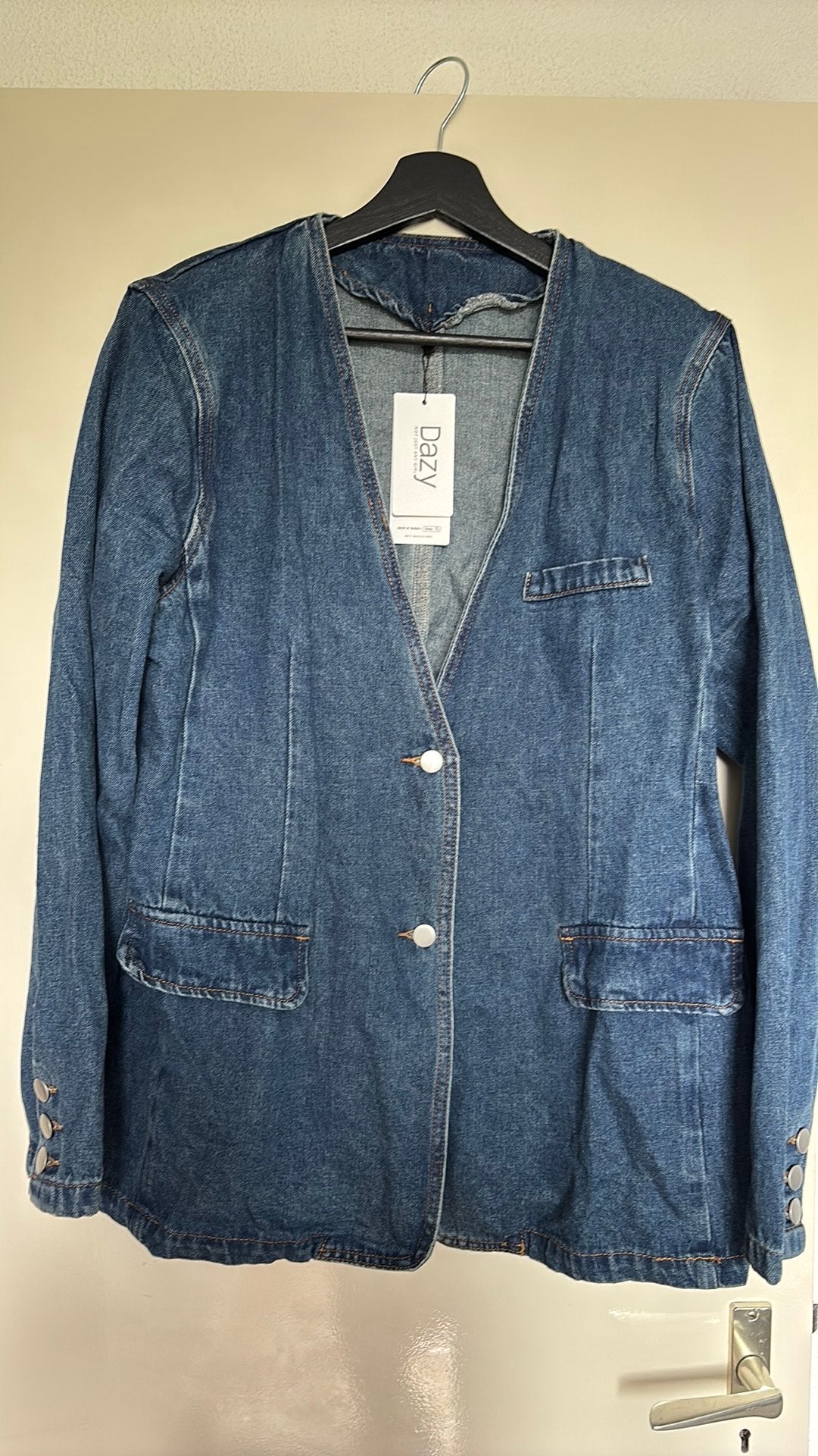Mooie DAZY spijkerjas XL voor €10, Ophalen of Verzenden, Zo goed als nieuw, Maat 46/48 (XL) of groter, Blauw