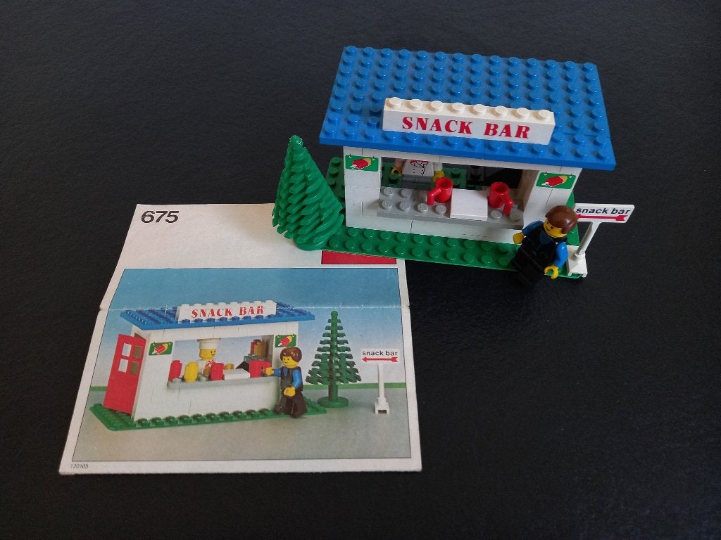 LEGO Snackbar 675 - Compleet met minifiguur en instructies, Gebruikt, Overige thema's, Lego, Ophalen of Verzenden