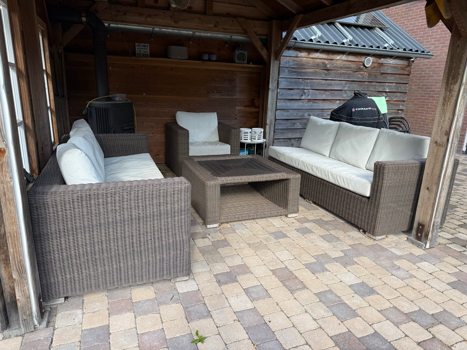 Life Outdoor Loungeset met Hoekopstelling Mogelijkheid van, Ophalen, Gebruikt, Meer dan 8 zitplaatsen, Loungeset