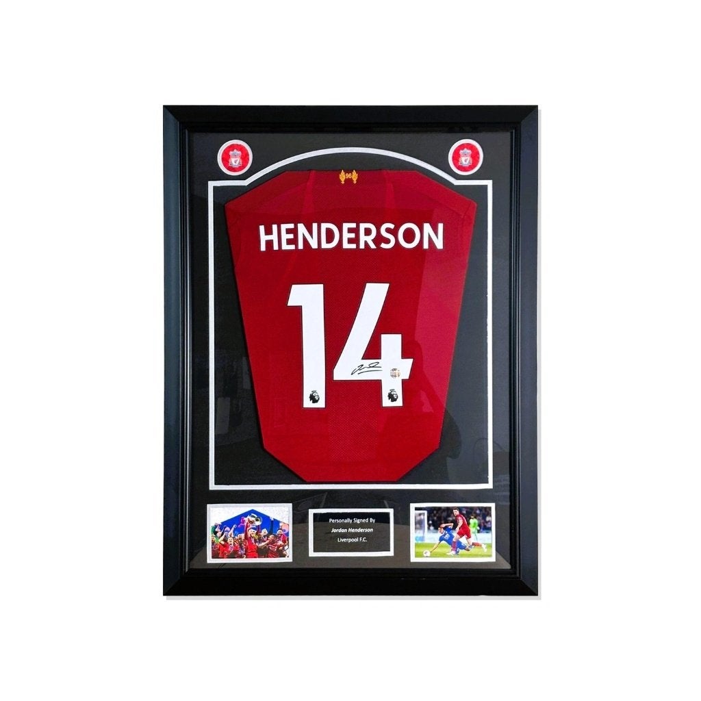 Henderson gesigneerd Liverpool 2019-20 shirt Deluxe Frame, Buitenlandse clubs, Shirt, Info@sportmemorabilianetherlands.com, Nieuw
