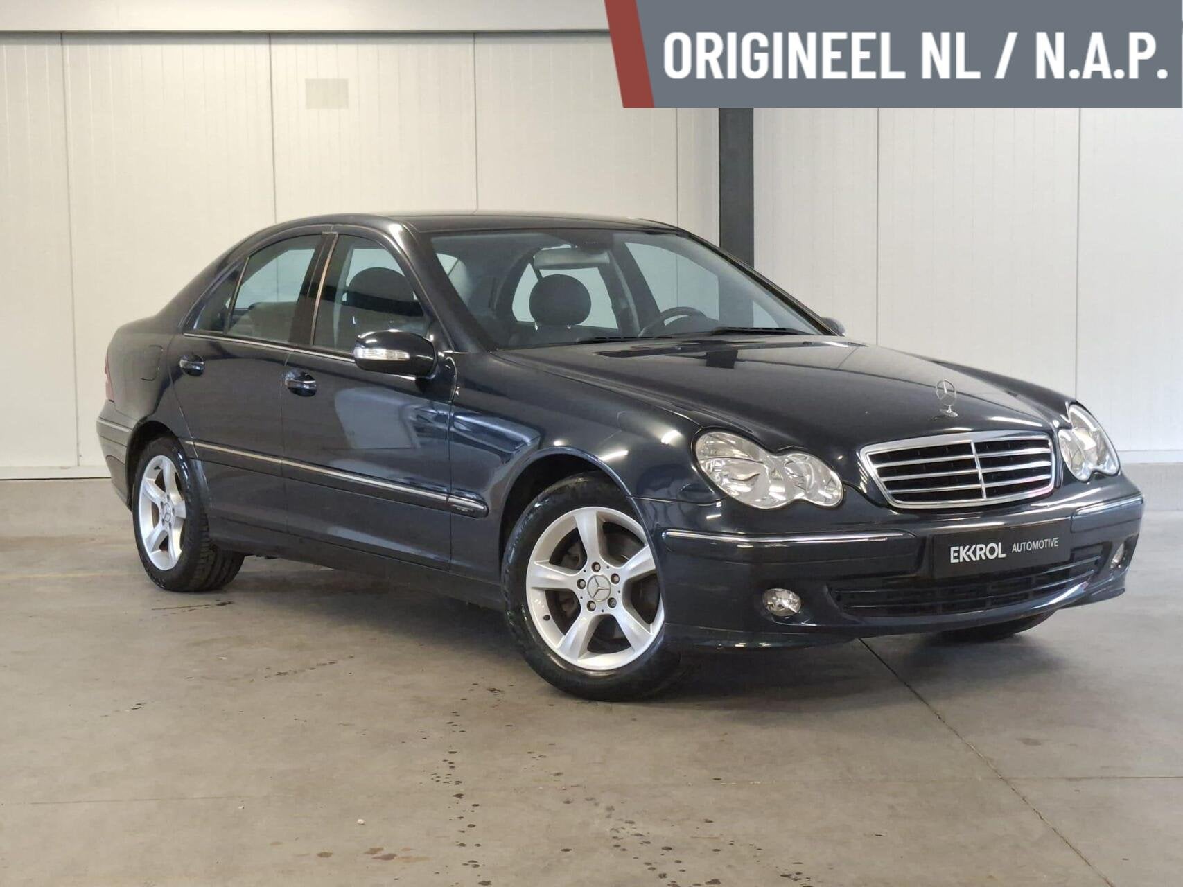 Mercedes C-klasse 180 K. Avantgarde Aut. (Org NL/Cruise/NAP), Automaat, Achterwielaandrijving, Gebruikt, Met garantie (alle)