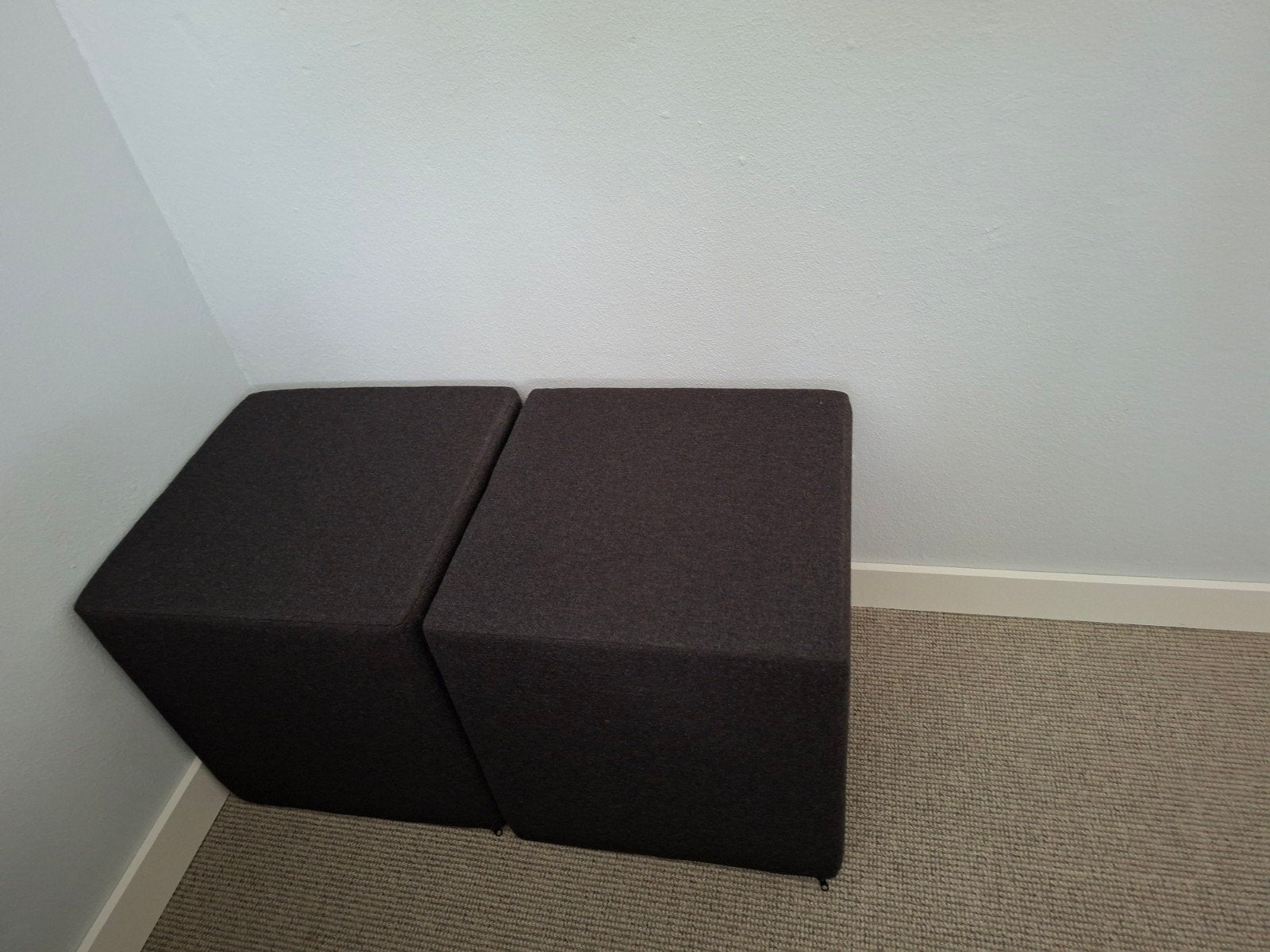 2 Antraciet Kubussen met/zonder Glasplaat - 45x45 cm, Huis en Inrichting, Overige materialen, Vierkant, Ophalen of Verzenden, Zo goed als nieuw
