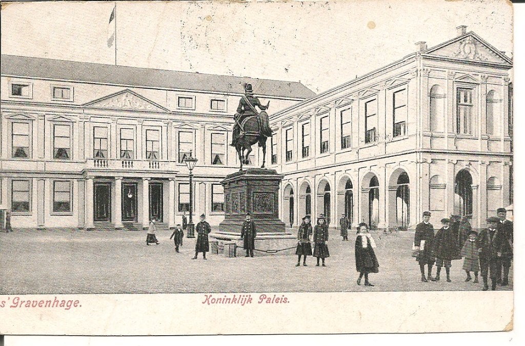 Oude ansichtkaart Paleis Noordeinde Den Haag 1906, Ophalen of Verzenden, Voor 1920, Gelopen, Zuid-Holland