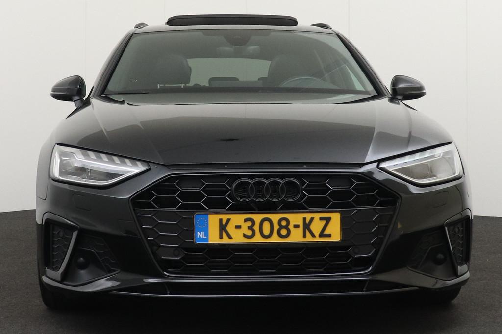 Audi A4 Avant 35 TFSI S-Line BlackLine Pano-Dak RS-Leder 19', Gebruikt, 4 cilinders, A4, Zwart