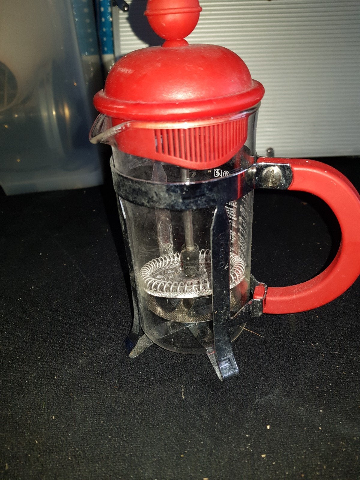 Franse Pers Koffiezetapparaat Rood - Zo goed als nieuw, Overige modellen, Gemalen koffie, Ophalen of Verzenden, Zo goed als nieuw