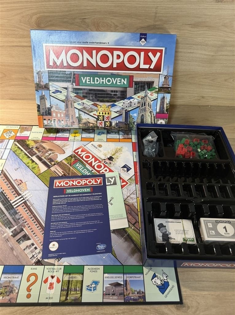 monopoly veldhoven - s6792, Hobby en Vrije tijd, Gezelschapsspellen | Bordspellen, Verzenden, Zo goed als nieuw