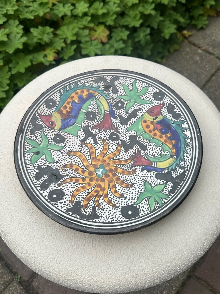 Decoratieve Marokkaanse schaal met vissenmotief, Ophalen