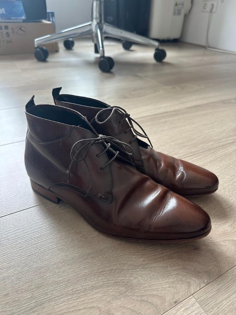 Minelli Schoenen Bruin Leer - Maat 42 (Made in Italy), Ophalen, Bruin, Minelli, Zo goed als nieuw