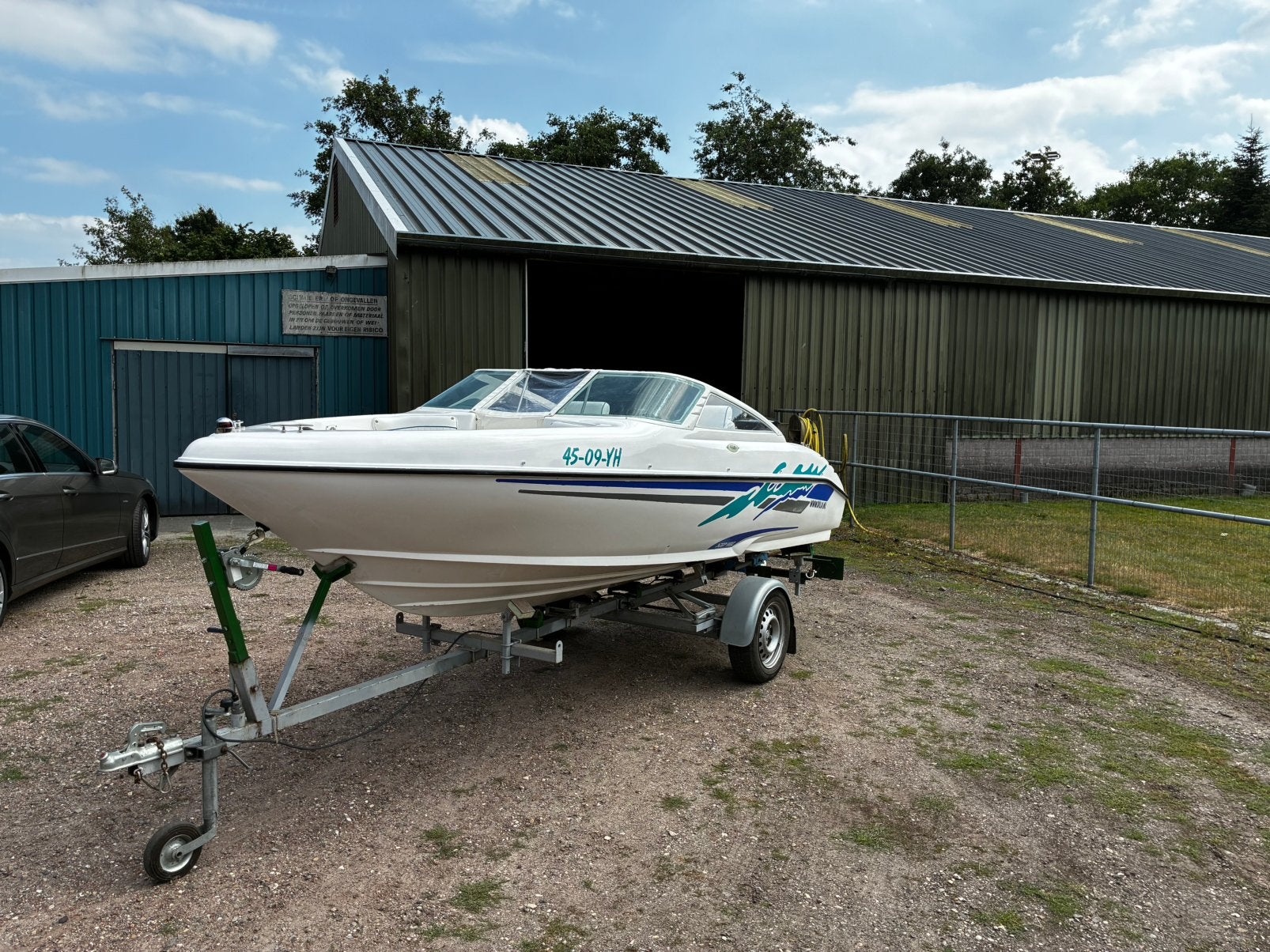 Super nette Fibrafort 160 met 50 pk tohatsu op trailer, Watersport en Boten, Ophalen, Zo goed als nieuw, Elektrische start